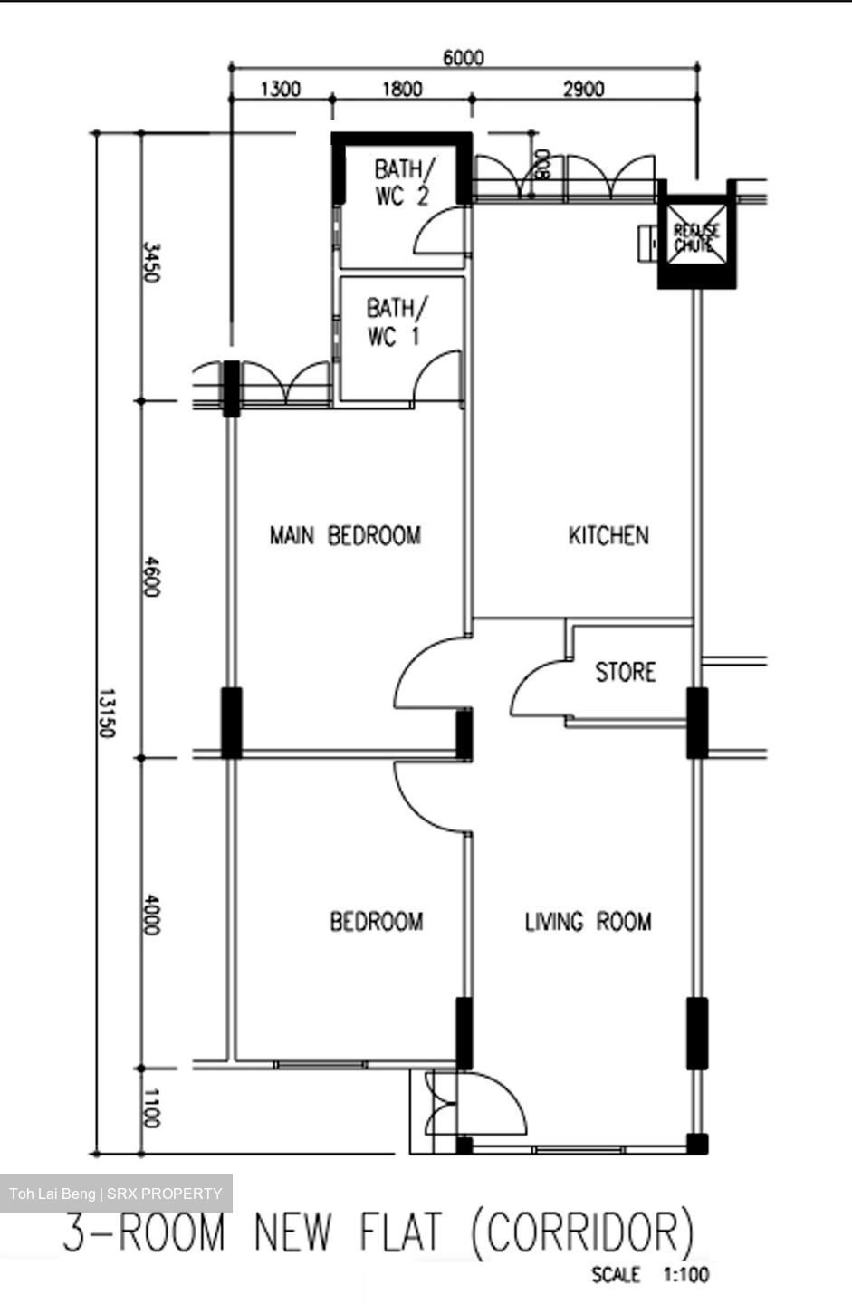 Blk 103 Eunos Vista (Bedok), HDB 3 Rooms #479640451